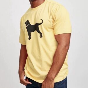 UNISEX black dog yellow tee